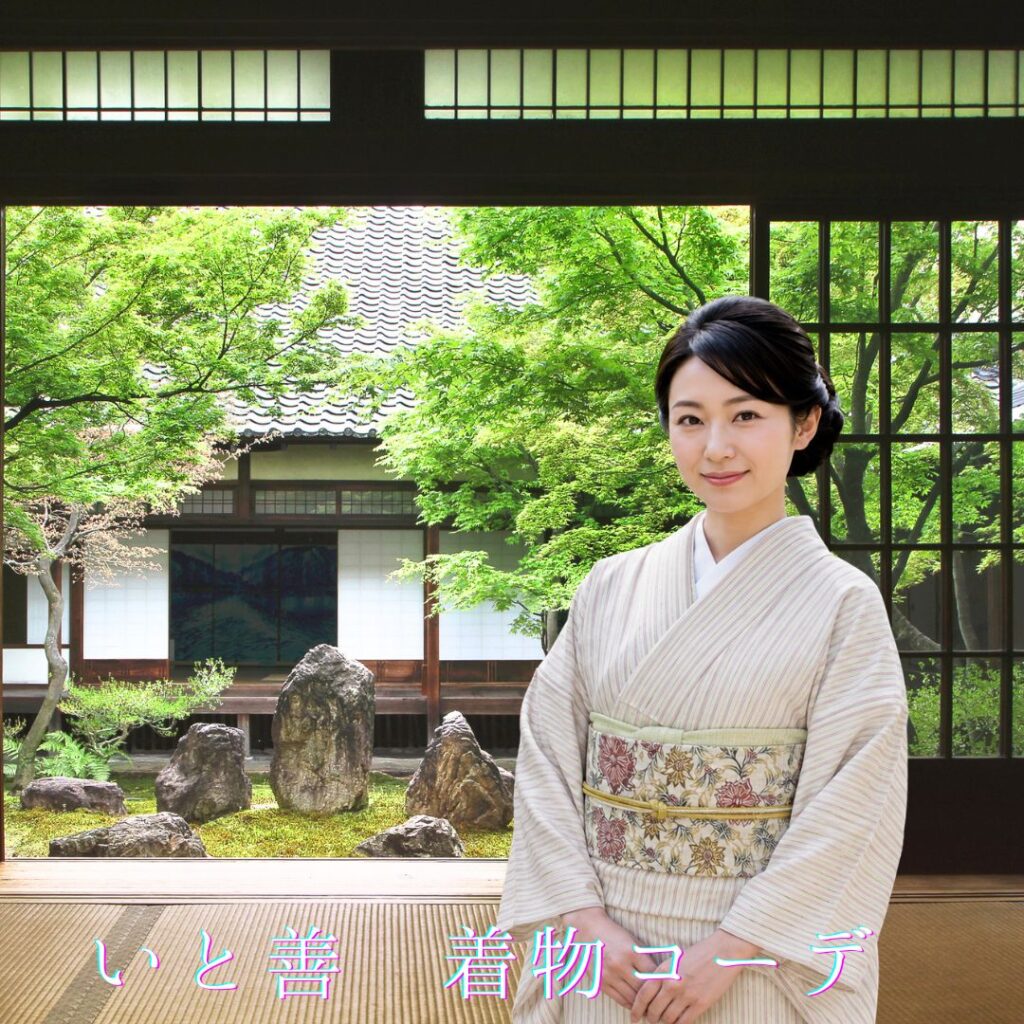 小千谷縮み×麻名古屋帯